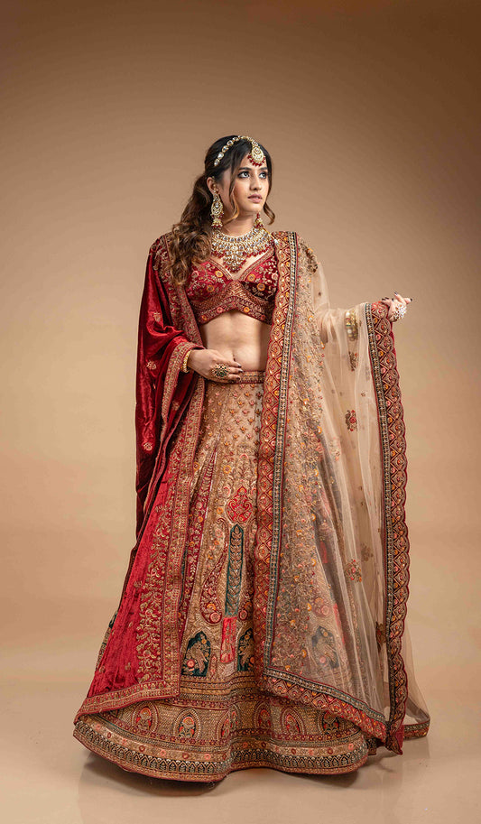 Maharani Double Dupatta Lehenga Set