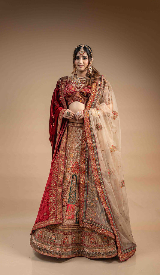 Maharani Double Dupatta Lehenga Set