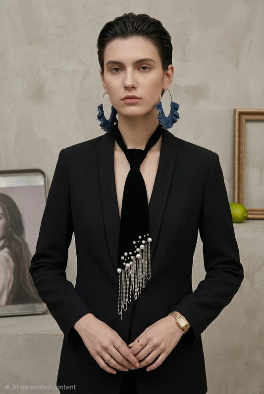 Denim Earrings