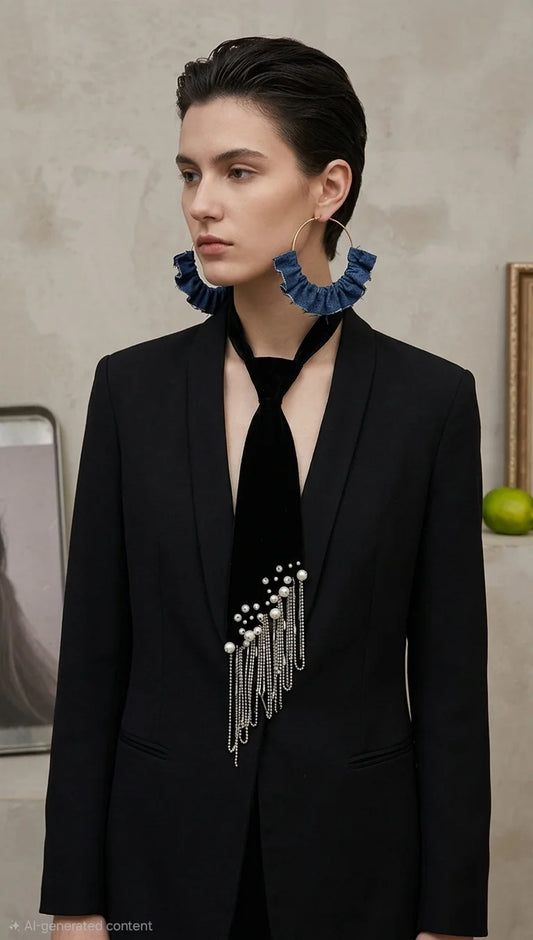Denim Earrings